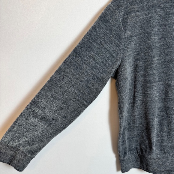 Frank & Oak Washed-Velvet Crewneck in Grey Heather Men's XL Cotton blend - Picture 5 of 12